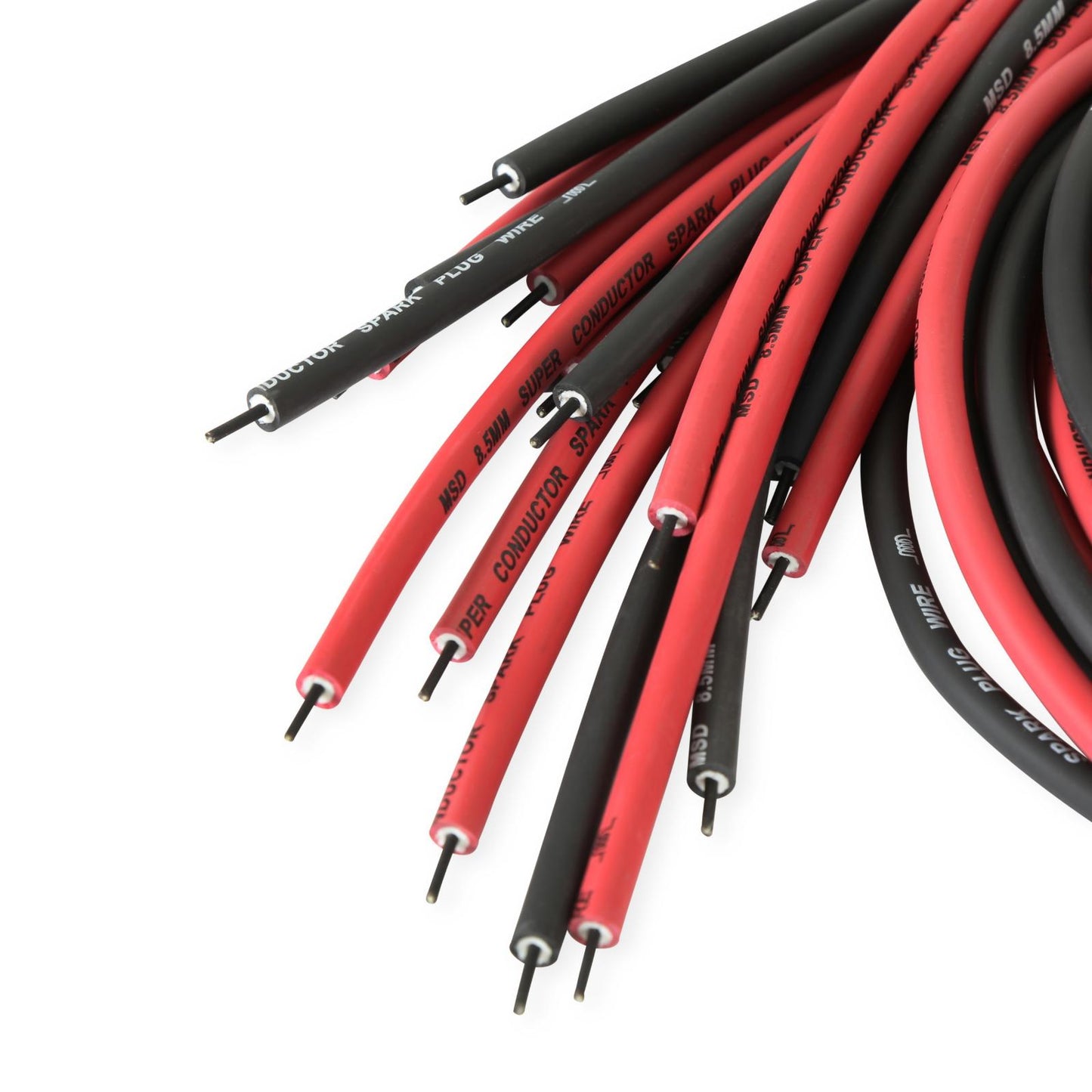 Dual Plug Hemi Wire Set Red And Black Super Conductor 8.5Mm For Use On Dual Plug Hemi Engines, Red And Black Wire Set And Tubes MSD Ignition-2