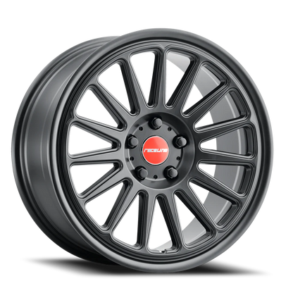 Aluminum 17x8 Grip 315B Satin Black Red and Black Logo Raceline Wheels-2