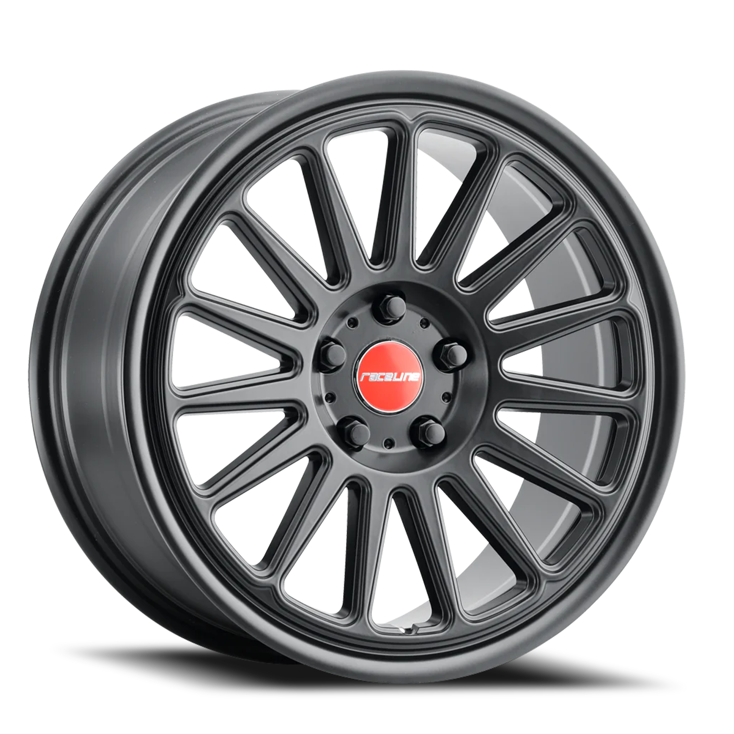 Raceline Wheels Aluminum Wheels 17x9 Grip 315B Satin Black Red and Black Logo Raceline Wheels