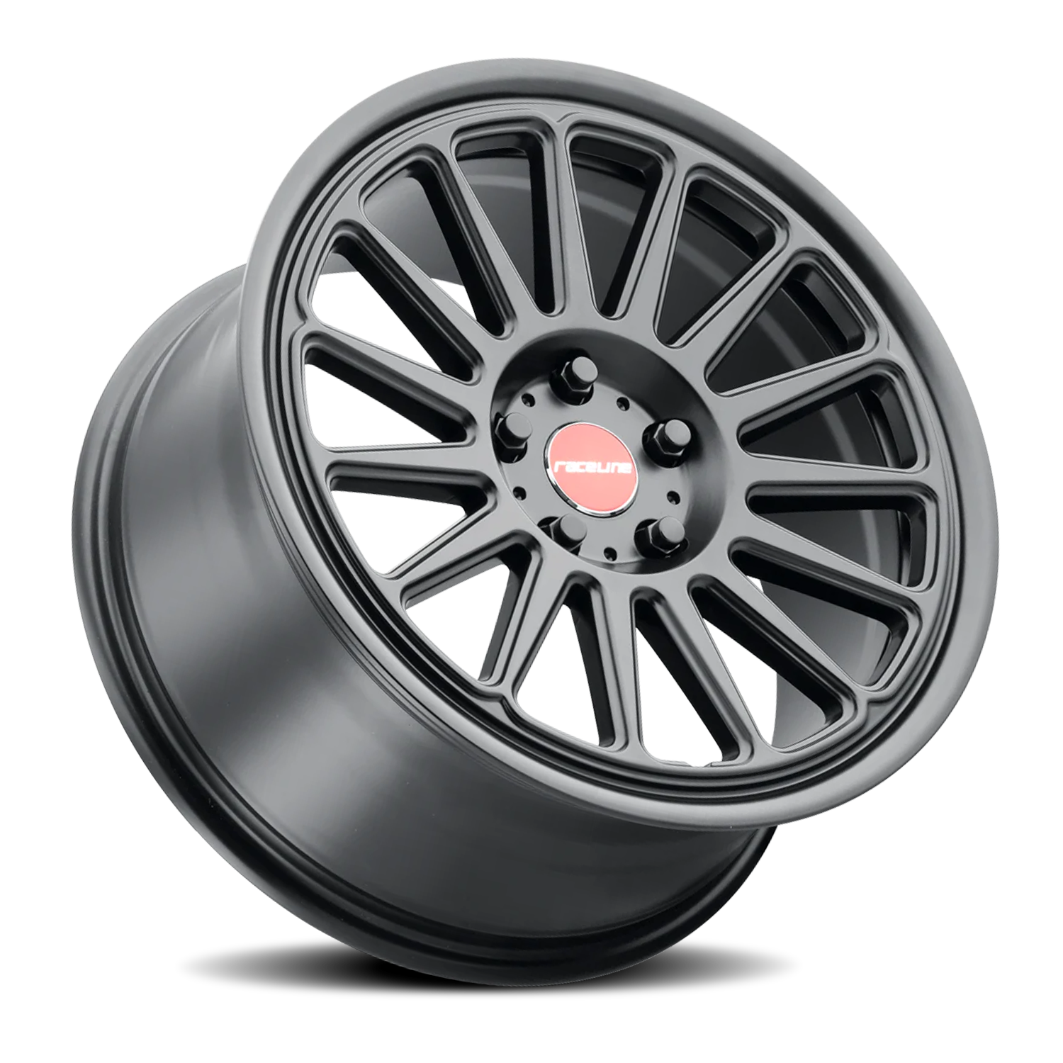 Raceline Wheels Aluminum Wheels 18x9.5 Grip 315B Satin Black Red and Black Logo Raceline Wheels