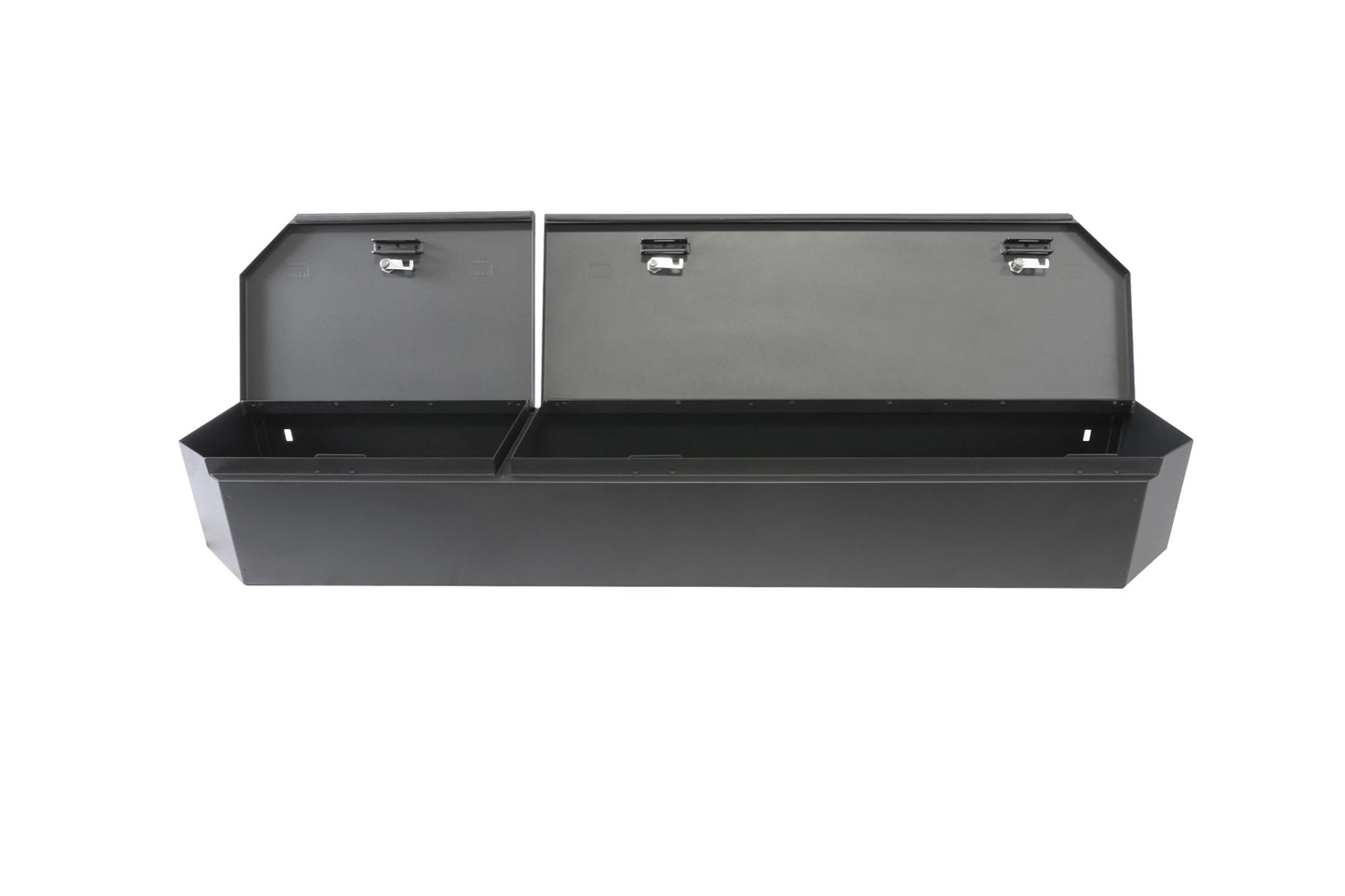 Rear Underseat Lockbox 15-22 F-150 17-22 F-250/350/450 Super Duty w/ Crew Cab w/o Floor Mounted Subwoofer Full Length Black Products Tuffy Security-4