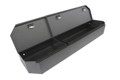 Rear Underseat Lockbox 15-22 F-150 17-22 F-250/350/450 Super Duty w/ Crew Cab w/o Floor Mounted Subwoofer Full Length Black Products Tuffy Security-7