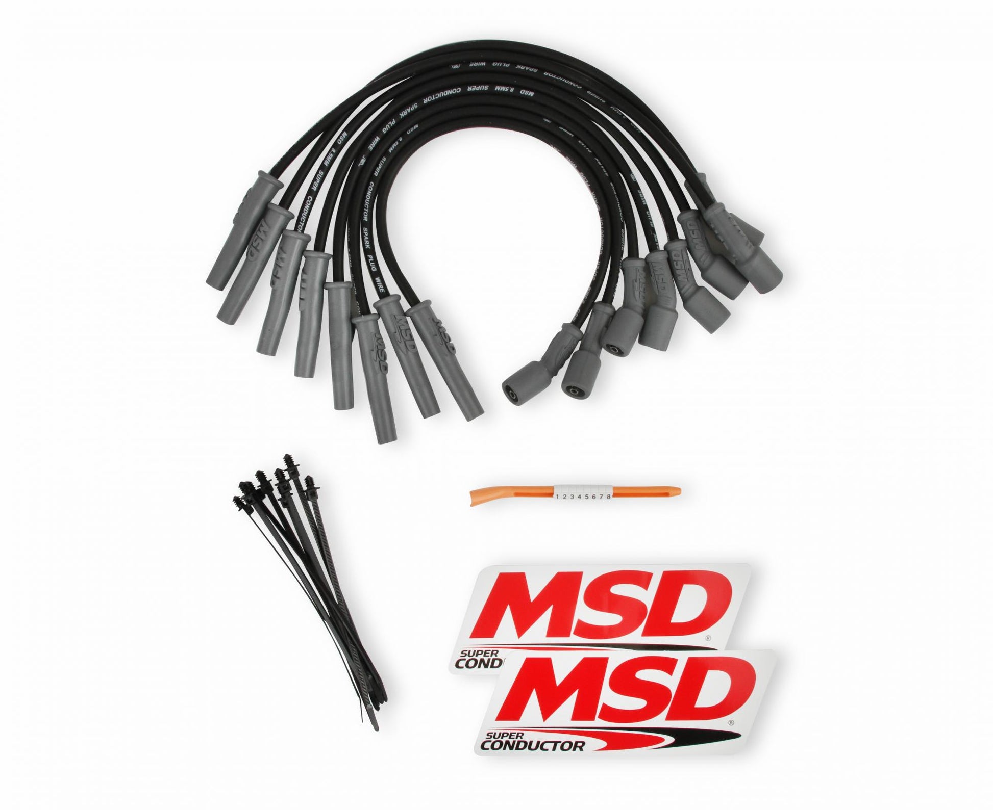 Ford Raptor 6.2L V8 Wire Set Direct Replacement 8.5 Mm Super Conductor Spark Plug Wire Set MSD Ignition-10