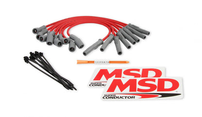 Ford Raptor 6.2L V8 Wire Set Direct Replacement 8.5 Mm Super Conductor Spark Plug Wire Set MSD Ignition-1