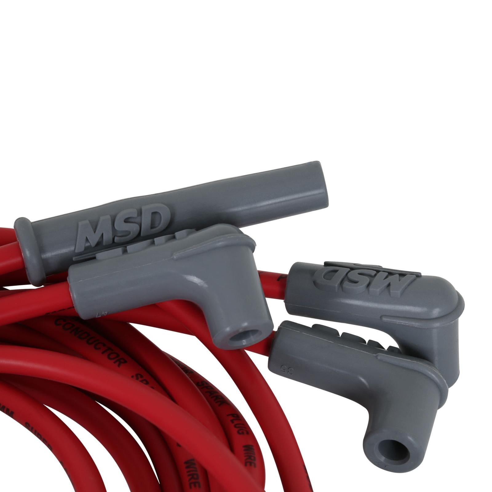 Super Conductor Spark Plug Wire Set 4.3L Chevy Truck, 92-97 For Use On Chevy 4.3L Trucks '92-'97, Red Jacket MSD Ignition-2