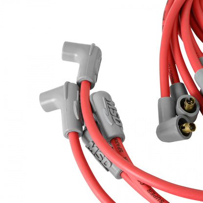 Super Conductor Spark Plug Wire Set ,Small Block Chevy, Socket Dist. Cap For Use On Chevy Small Block, Socket, Red Jacket MSD Ignition-2