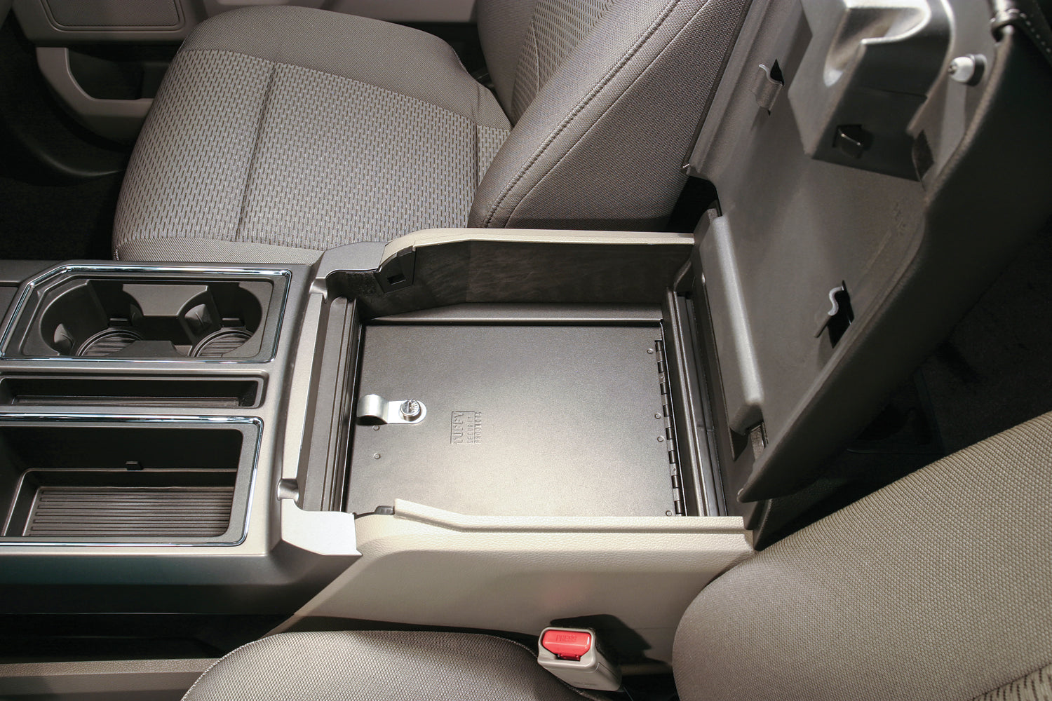 Console Safe 15-22 F-150 / 17-22 F-250/350 Super Duty w/ Flow-Thru Console Black Combo Products Tuffy Security-4