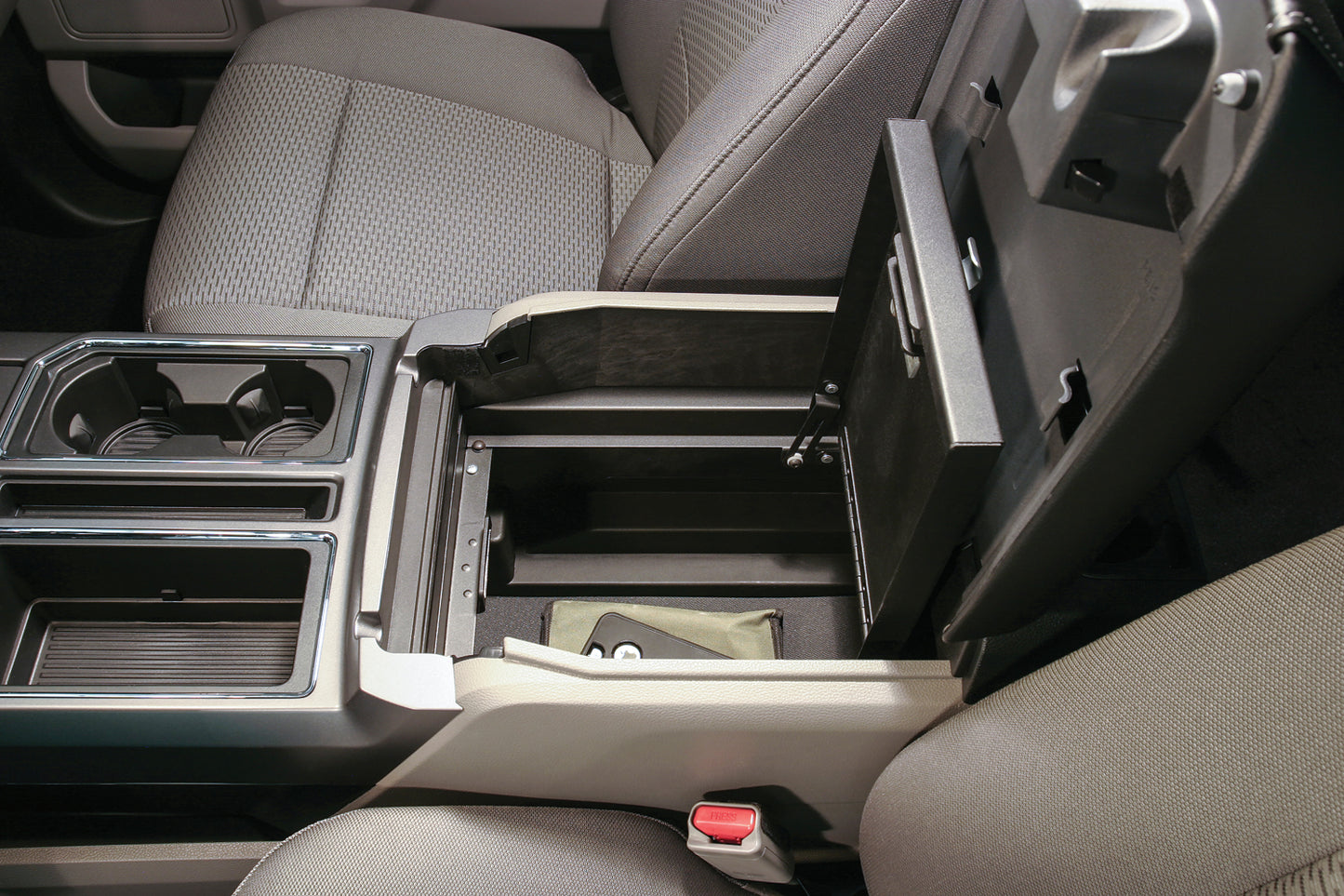Console Safe 15-22 F-150 / 17-22 F-250/350 Super Duty w/ Flow-Thru Console Black Combo Products Tuffy Security-8