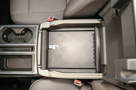 Console Safe 15-22 F-150 / 17-22 F-250/350 Super Duty w/ Flow-Thru Console Black Sandard Key Products Tuffy Security
