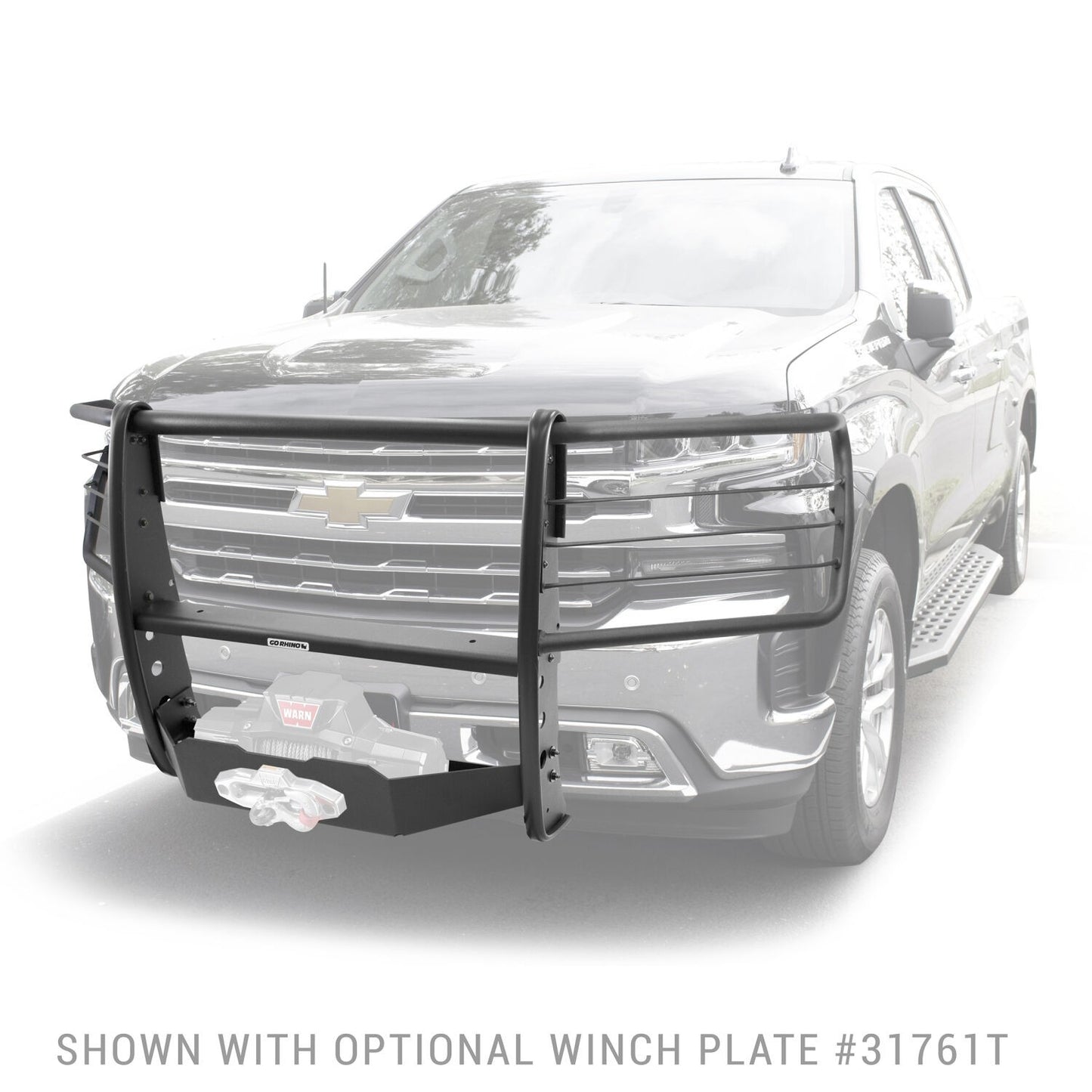 3100 Series StepGuard with Brush Guards Textured Black 2019-2021 Silverado 1500 2022-2022 Silverado 1500 LTD Go Rhino-3