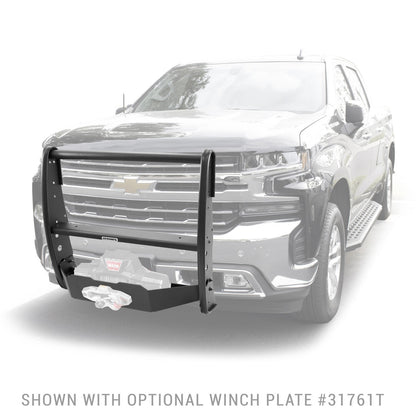 3100 Series StepGuard Center Grille Guard Only Textured Black 2019-2021 Silverado 1500 2022-2022 Silverado 1500 LTD Go Rhino-3