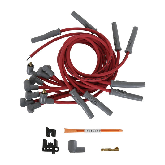 Super Conductor Spark Plug Wire Set Amc V8 Engines For Use On Amc V8 Engines, Red Jacket MSD Ignition