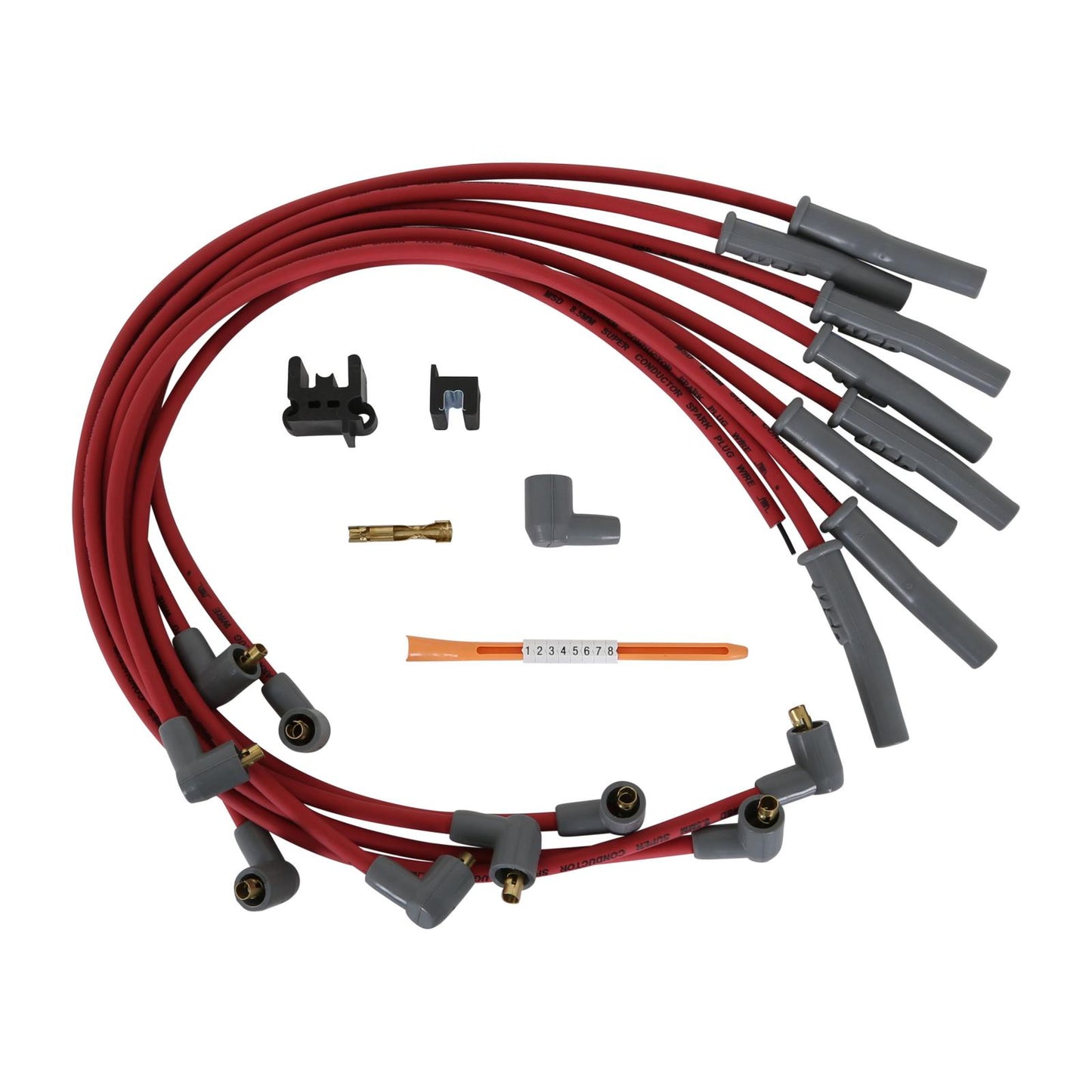 Super Conductor Spark Plug Wire Set Amc V8 Engines For Use On Amc V8 Engines, Red Jacket MSD Ignition-3