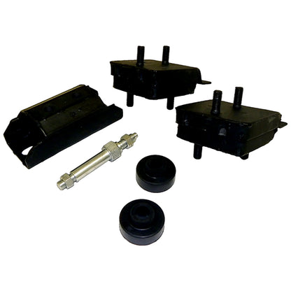 Engine and Transmission Mount Kit for 76-91 Jeep CJs, SJ, J-Series w/ AMC V8 Eng Crown Automotive-1