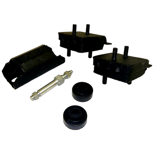 Engine and Transmission Mount Kit for 76-91 Jeep CJs, SJ, J-Series w/ AMC V8 Eng Crown Automotive-1