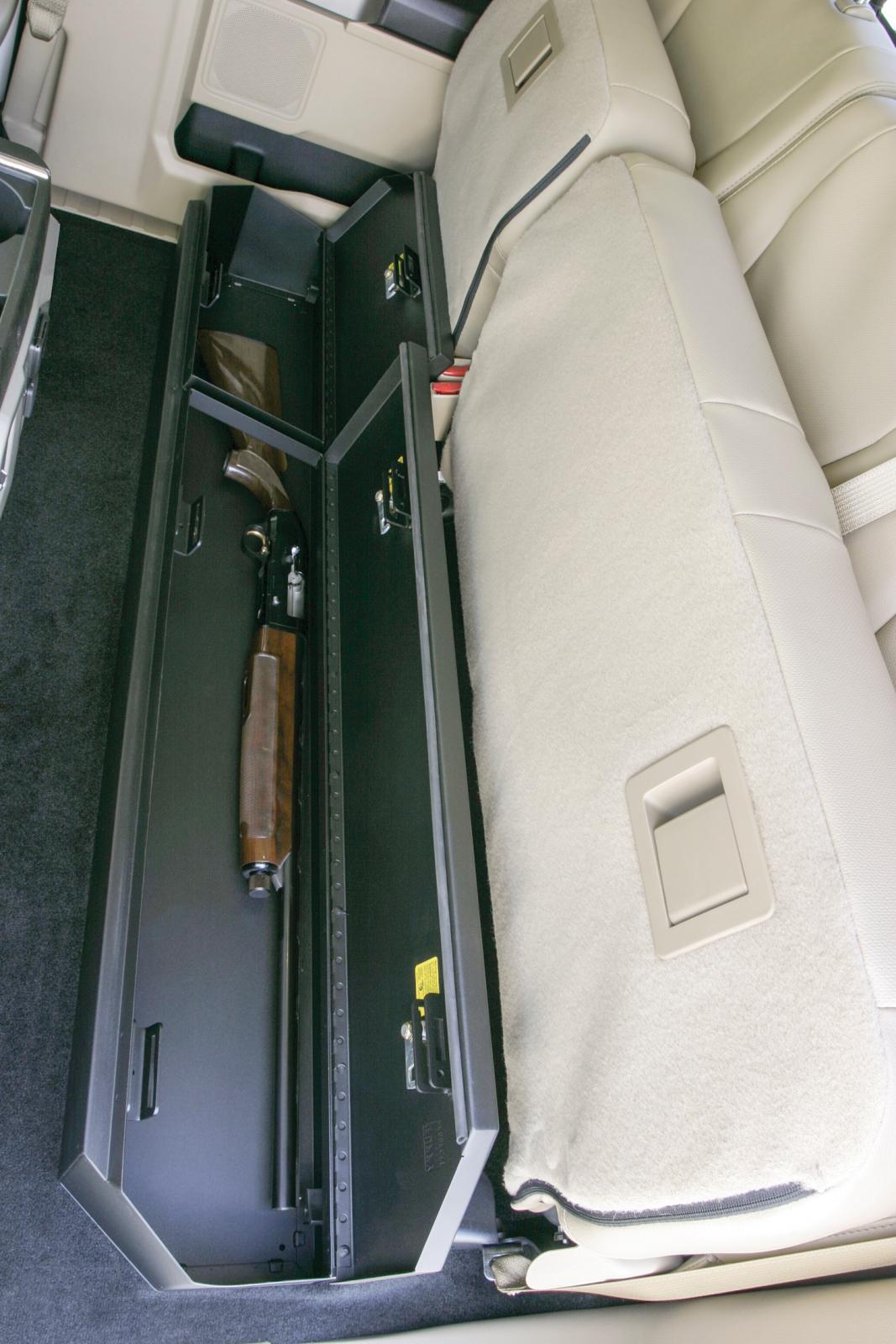 Rear Underseat Lockbox 15-22 F-150 17-22 F-250/350 Super Duty w/ Extended Cab Black Products Tuffy Security-9
