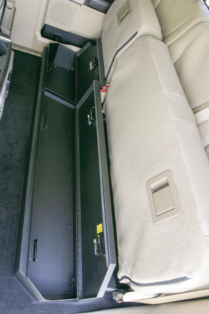 Rear Underseat Lockbox 15-22 F-150 17-22 F-250/350 Super Duty w/ Extended Cab Black Products Tuffy Security-7