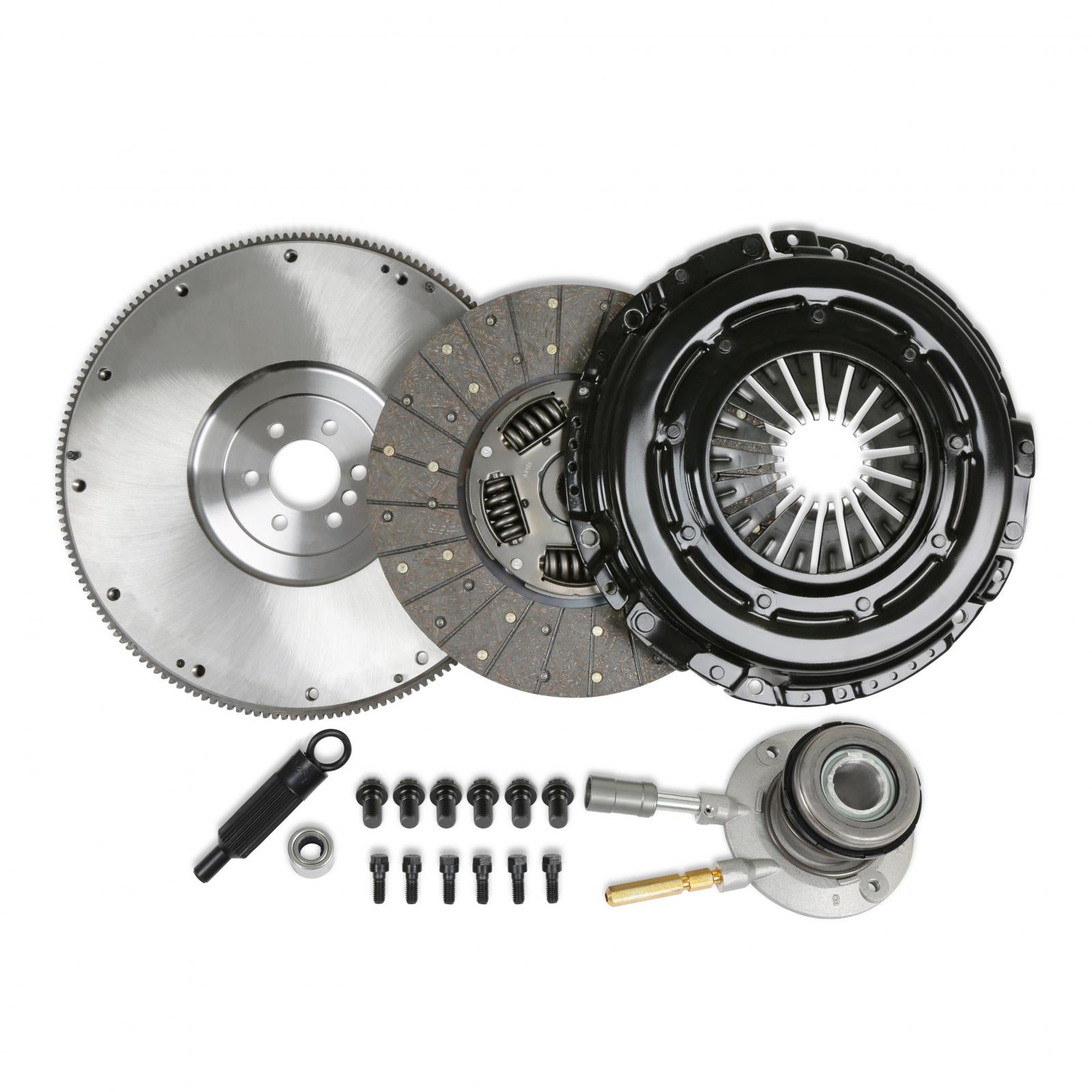 Clutch Installation Kit Includes Flywheel, Clutch, Hydraulic Release Bearing, Hardware Fits GM 6 Bolt LS Engines with T-56 Transmission Holley