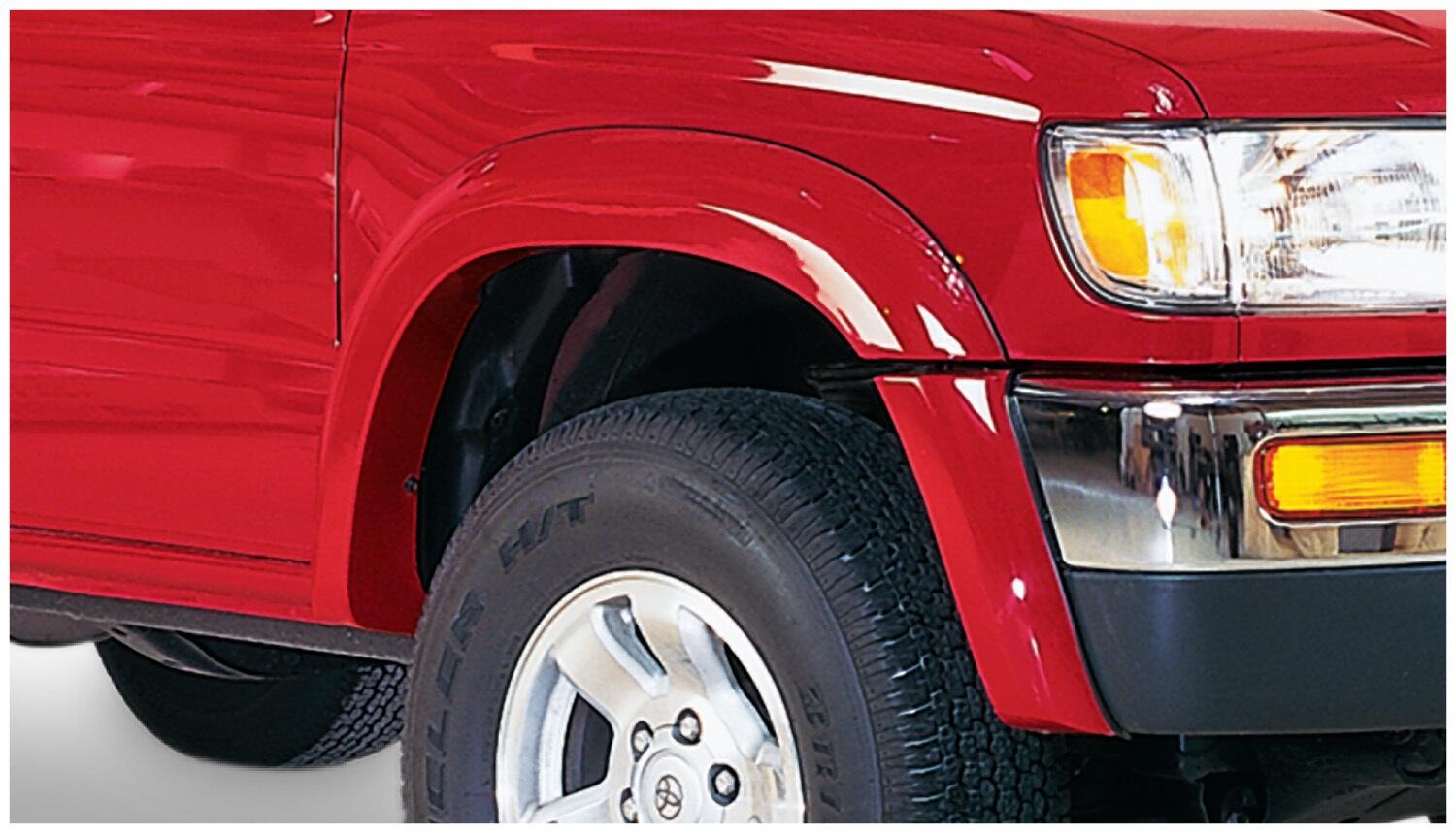 Black Extendafender Style Smooth Finish 4-Piece Fender Flare Set For 1996-2002 Toyota 4Runner Bushwacker-1