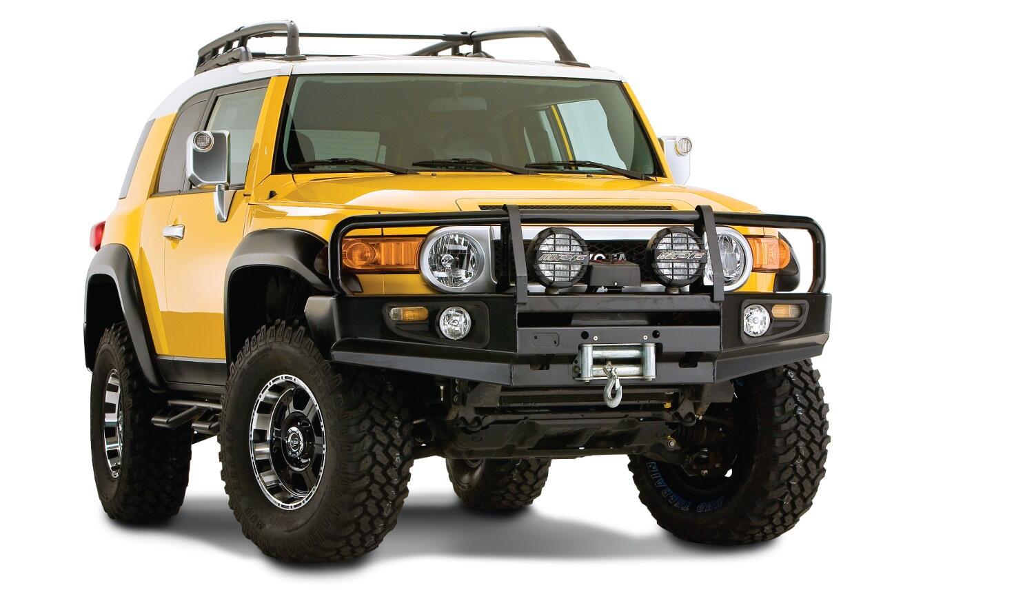 Black Extendafender Style Smooth Finish 4-Piece Fender Flare Set For 2007-2014 Toyota Fj Cruiser Bushwacker-3