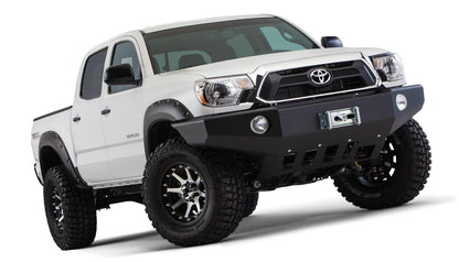 Black Pocket/Rivet Style Smooth Finish 4-Piece Fender Flare Set For 2012-2015 Toyota Tacoma Bushwacker