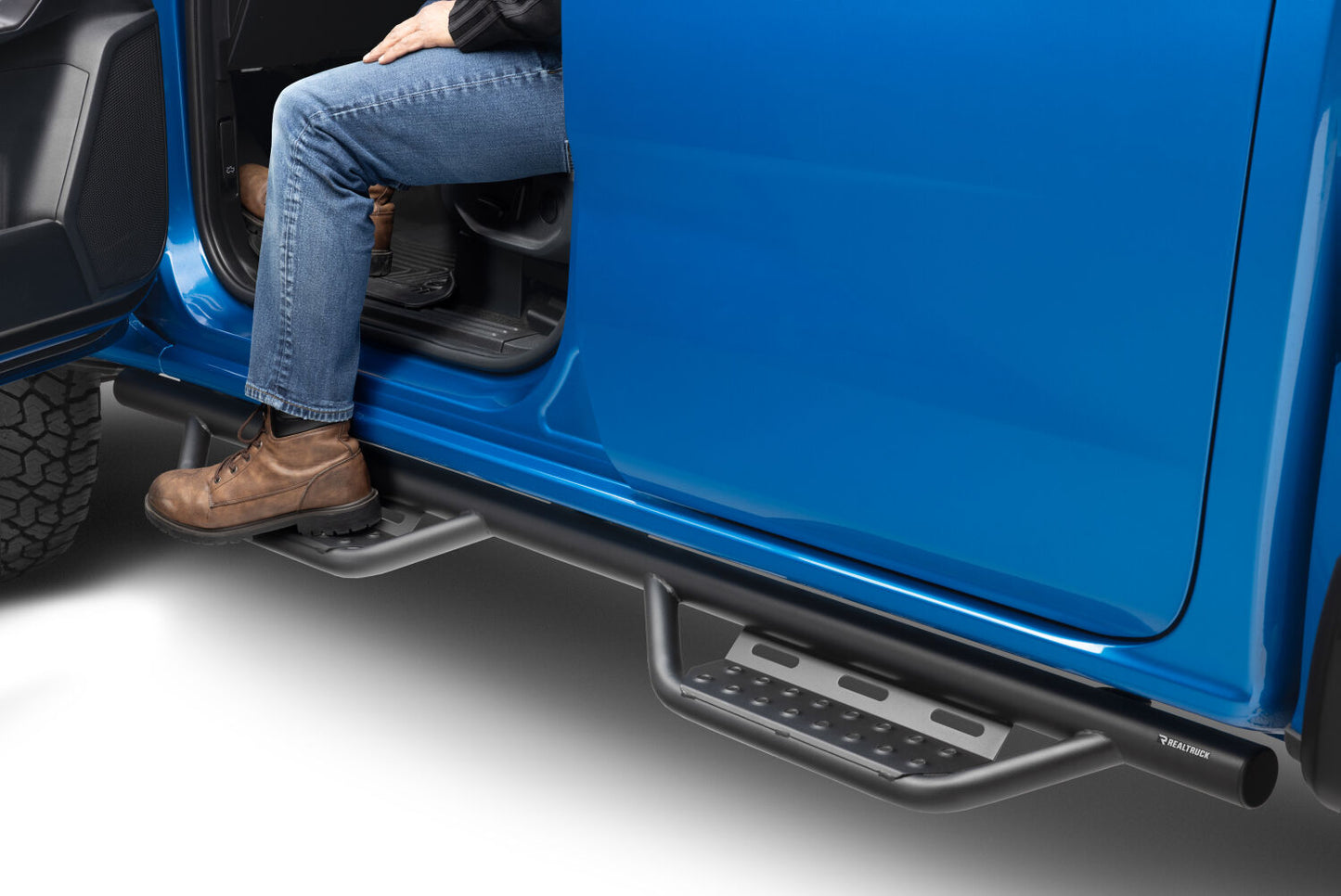 Nerf Step RS Bar Cab Length (2 Steps per Side) 19-25 Ford Ranger Crew Cab Textured Black NFab-1