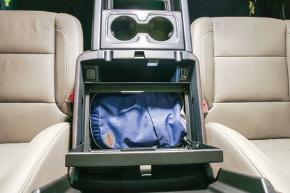Console Safe - 14-19 Silverado/Sierra 1500 {19 Old Body Style} / 15-19 2500HD/3500HD / 15-20 Suburban/Tahoe/Yukon/Yukon XL w/ Flow-Thru Console Black Products Tuffy Security-11