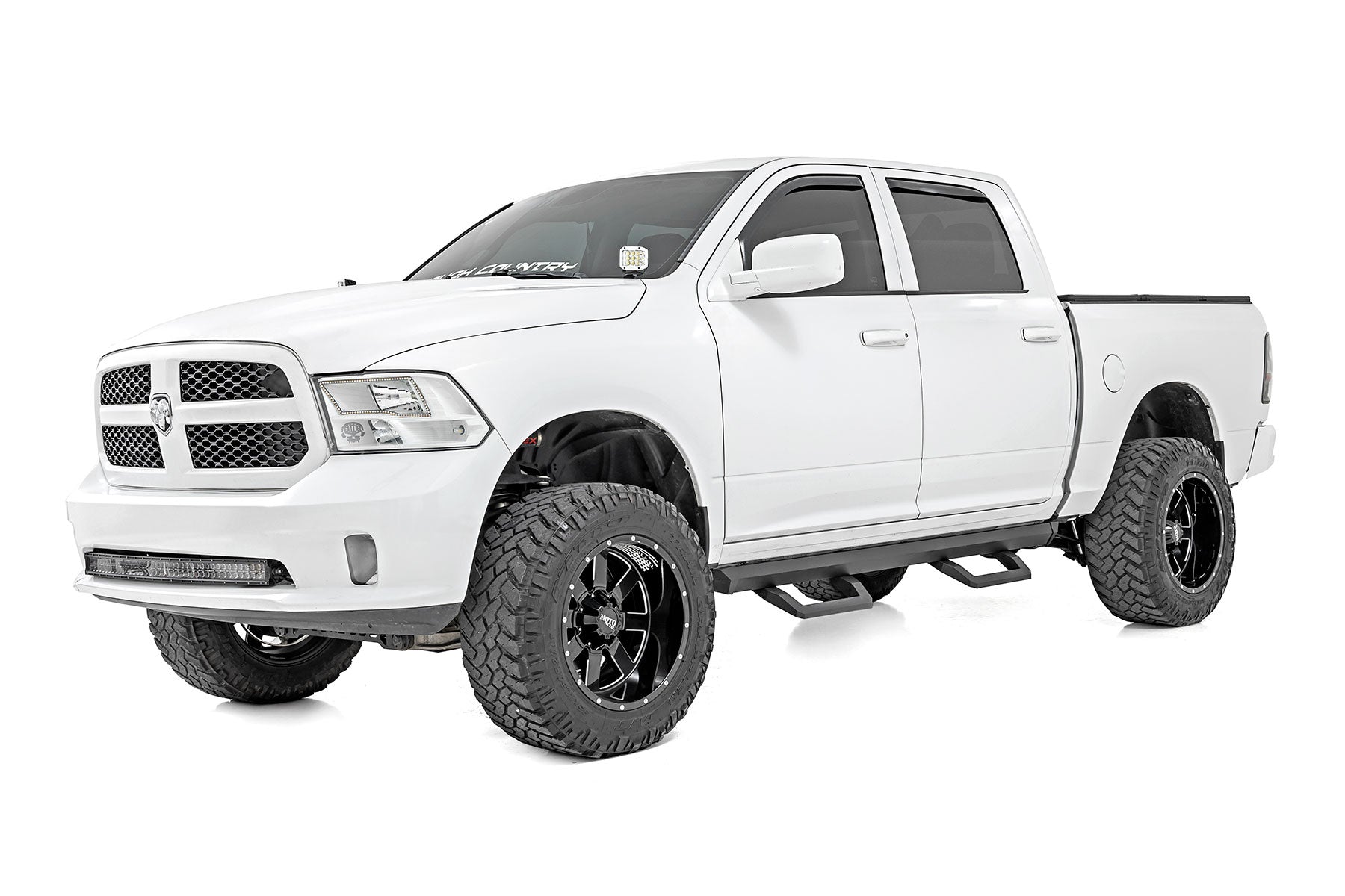 SR2 Adjustable Aluminum Steps Crew Cab 09-Up Ram 1500 10-18 2500 Rough Country-2