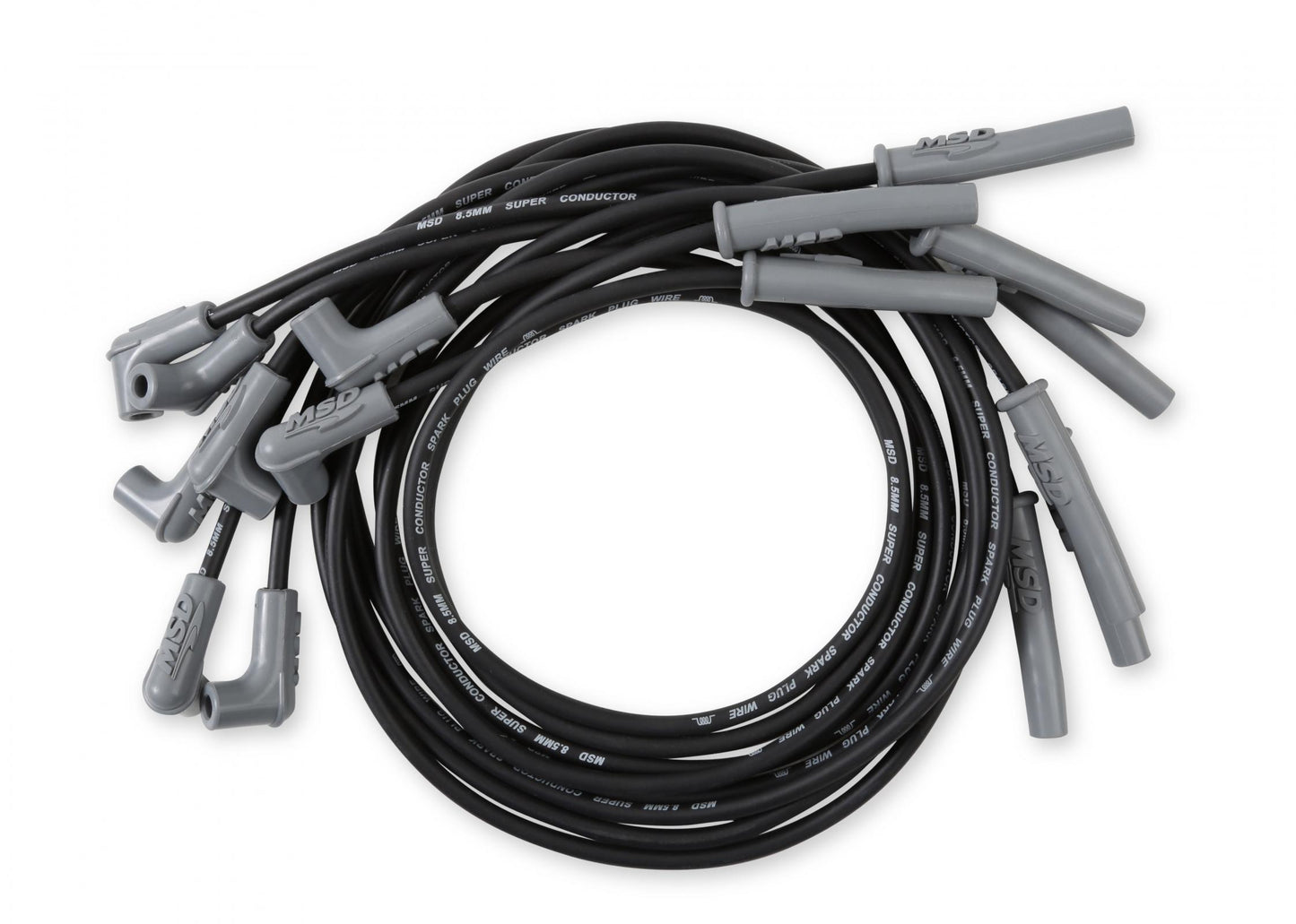 Universal Super Conductor Spark Plug Wire Set LS Engines For GM Gen-Iii Engines Such As The LS1, 3, Or 6, These Wires Are Perfect When You Relocate The Coils. Both 90 Degree And Multi-Angle Boots Are Pre-Crimped MSD Ignition