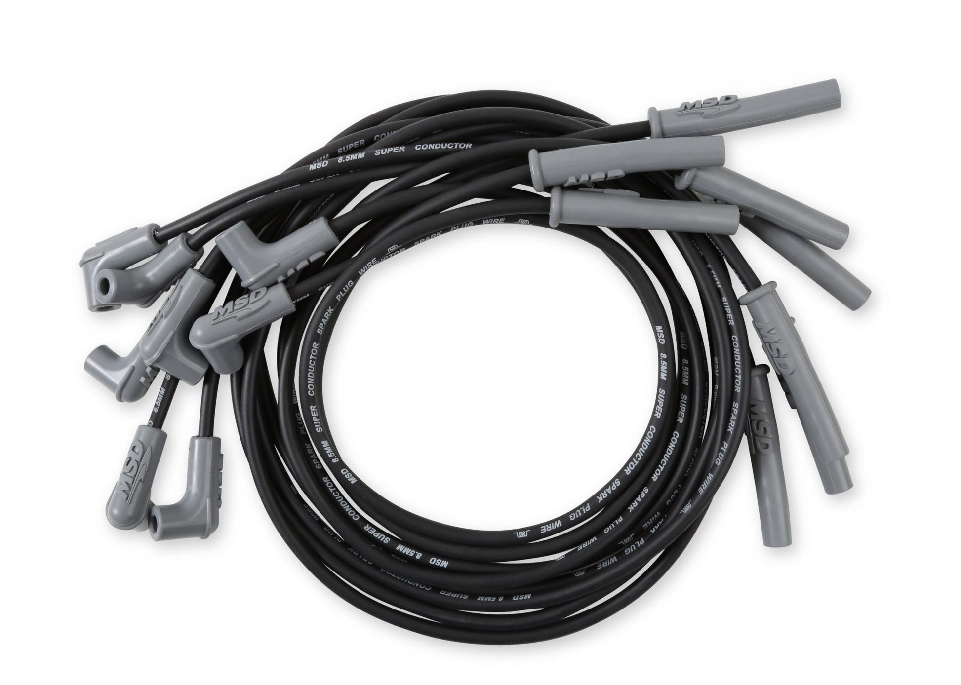 Universal Super Conductor Spark Plug Wire Set LS Engines For GM Gen-Iii Engines Such As The LS1, 3, Or 6, These Wires Are Perfect When You Relocate The Coils. Both 90 Degree And Multi-Angle Boots Are Pre-Crimped MSD Ignition