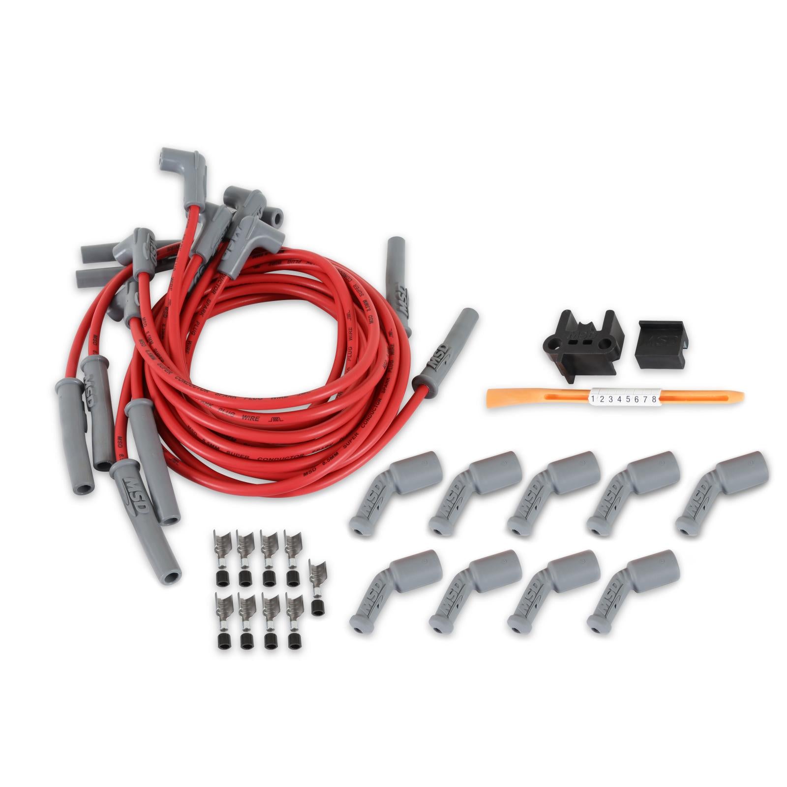 Red Super Conductor Gen Iii LS-1/3/6 V8, Universal For GM Gen-Iii Engines Such As The LS1, 3, Or 6, These Wires Are Perfect When You Relocate The Coils. Both 90 Degree And Multi-Angle Boots Are Pre-Crimped MSD Ignition
