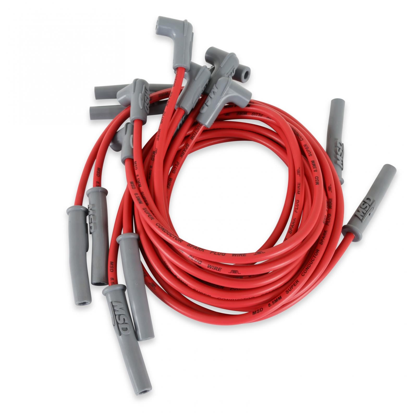 Red Super Conductor Gen Iii LS-1/3/6 V8, Universal For GM Gen-Iii Engines Such As The LS1, 3, Or 6, These Wires Are Perfect When You Relocate The Coils. Both 90 Degree And Multi-Angle Boots Are Pre-Crimped MSD Ignition-1