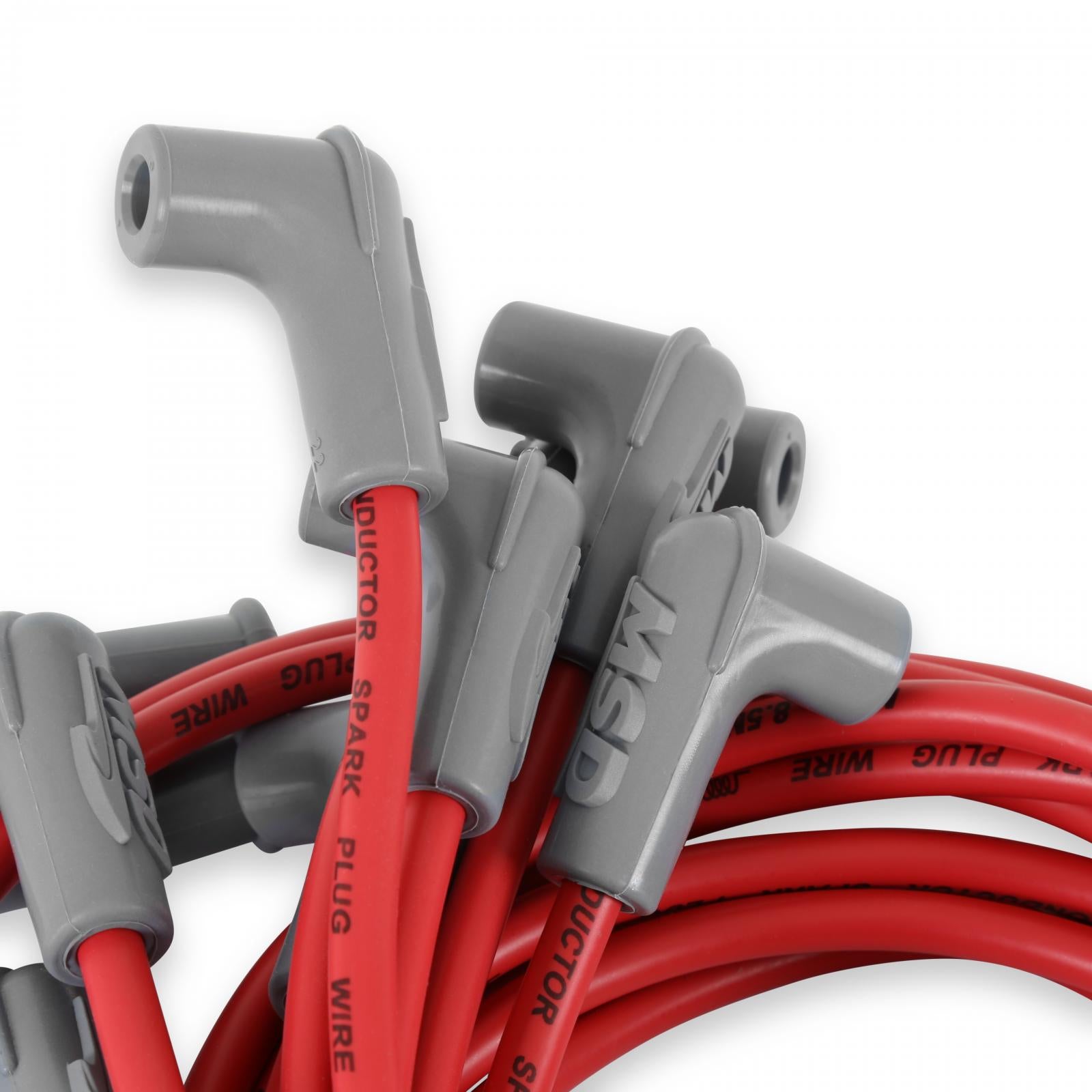 Red Super Conductor Gen Iii LS-1/3/6 V8, Universal For GM Gen-Iii Engines Such As The LS1, 3, Or 6, These Wires Are Perfect When You Relocate The Coils. Both 90 Degree And Multi-Angle Boots Are Pre-Crimped MSD Ignition-2