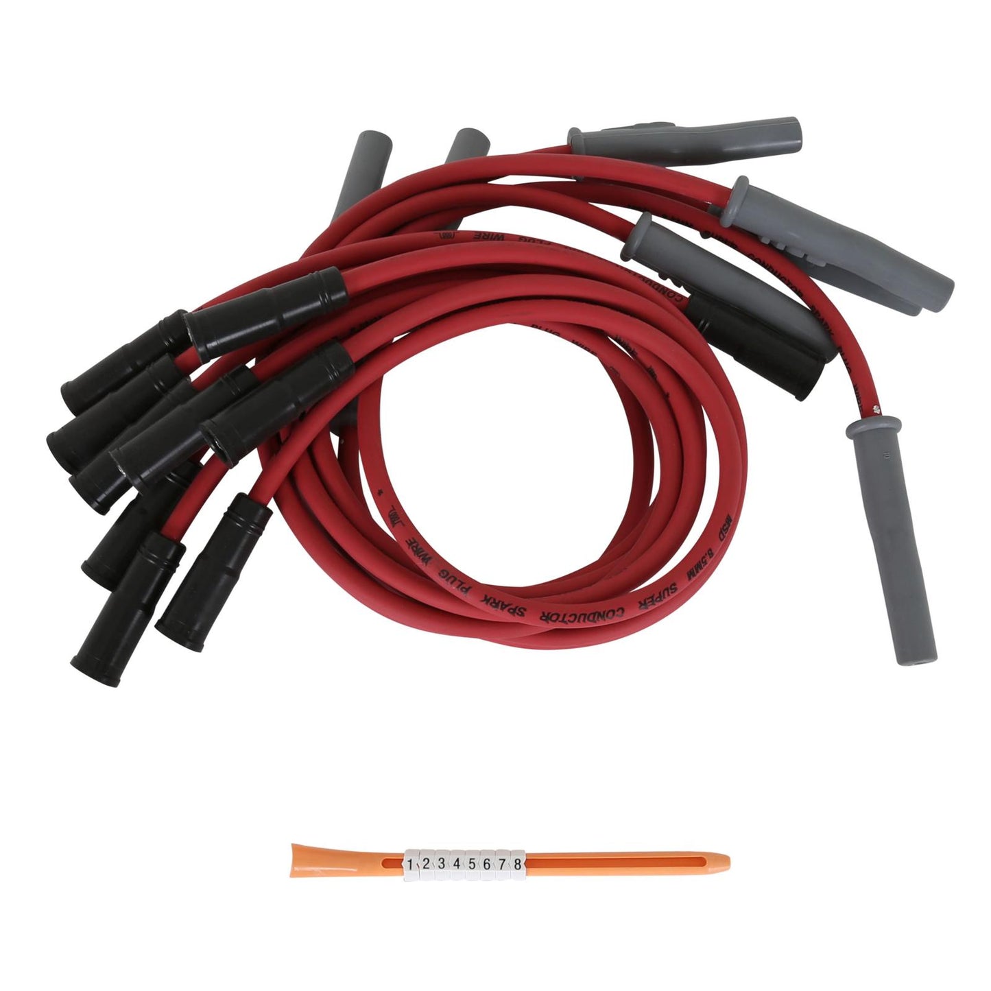 Super Conductor Spark Plug Wire Set Chevy Pickup '96-'99,Dually W/454 For Use On Chevy Trucks '96-'99, Dually W/454, Red Jacket MSD Ignition