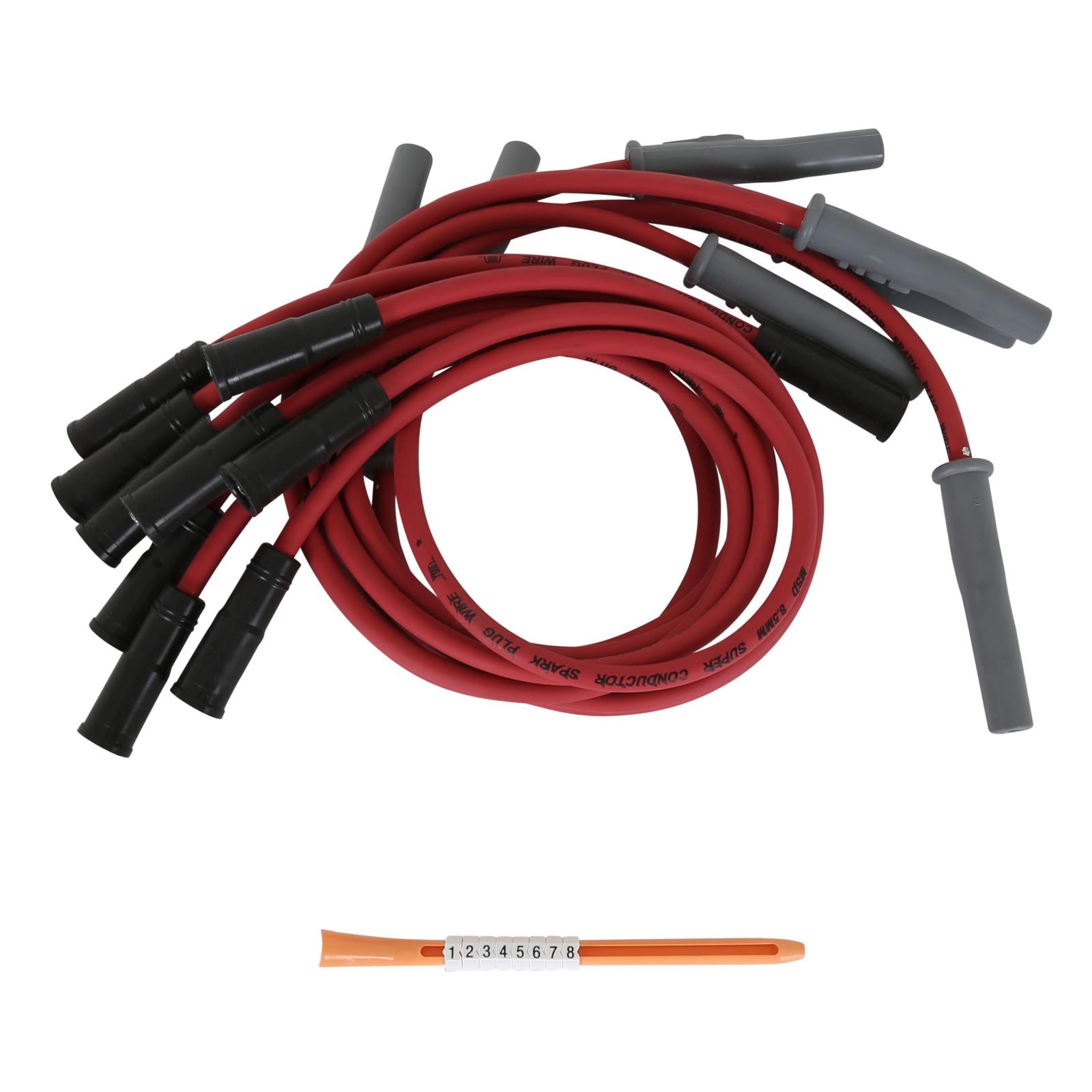 Super Conductor Spark Plug Wire Set Chevy Pickup '96-'99,Dually W/454 For Use On Chevy Trucks '96-'99, Dually W/454, Red Jacket MSD Ignition