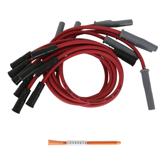 Super Conductor Spark Plug Wire Set Chevy Pickup '96-'99,Dually W/454 For Use On Chevy Trucks '96-'99, Dually W/454, Red Jacket MSD Ignition