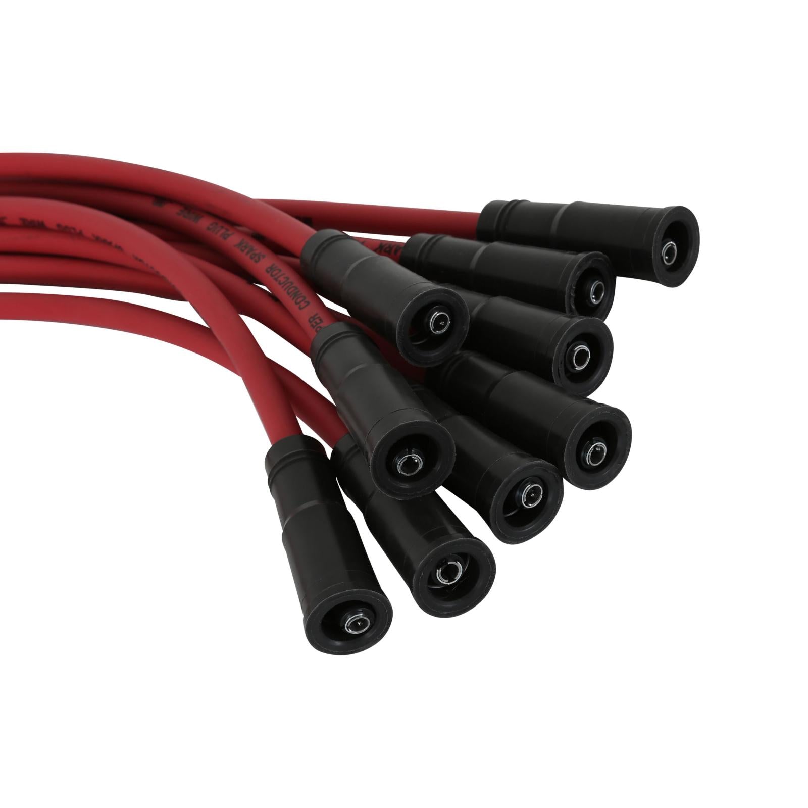 Super Conductor Spark Plug Wire Set Chevy Pickup '96-'99,Dually W/454 For Use On Chevy Trucks '96-'99, Dually W/454, Red Jacket MSD Ignition-1