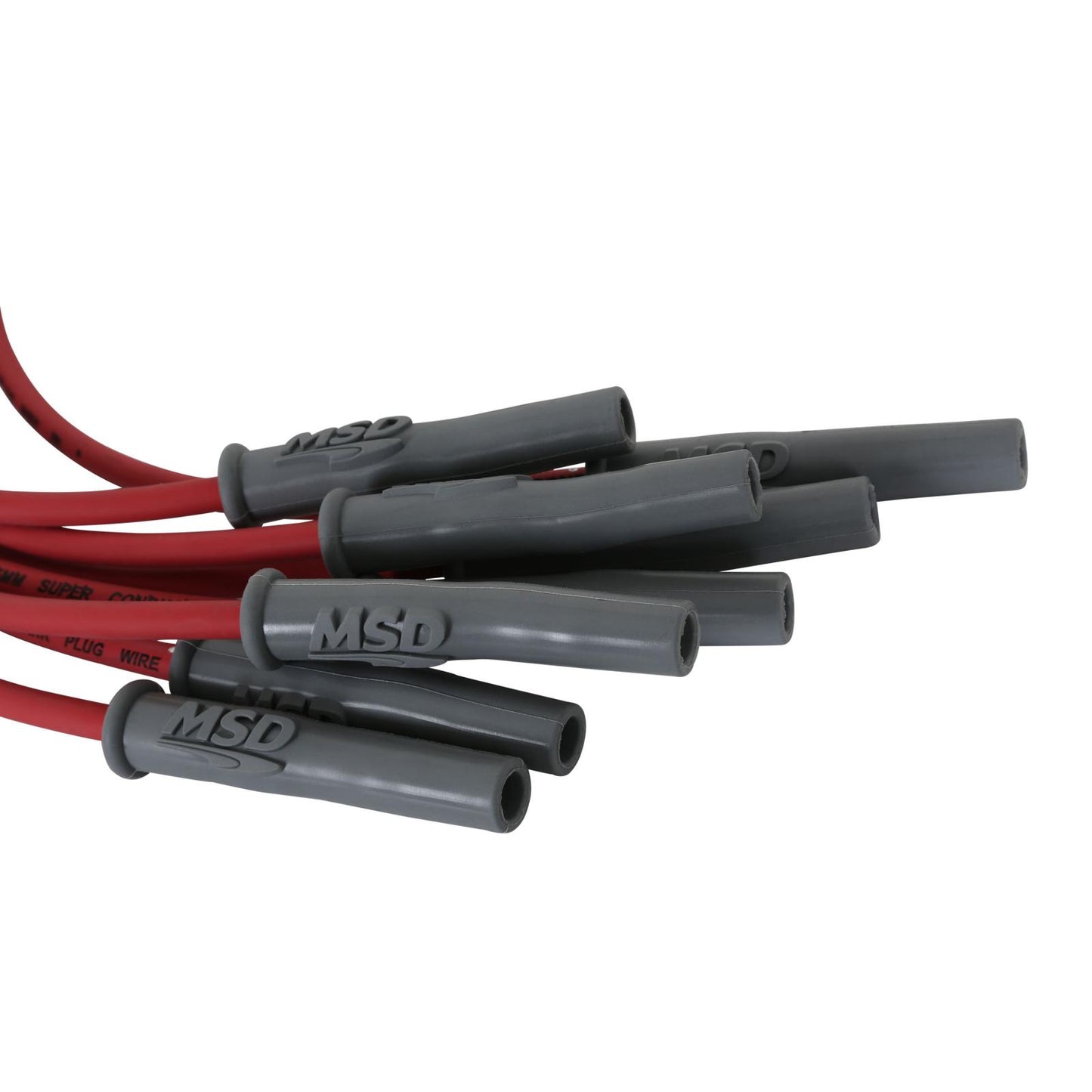 Super Conductor Spark Plug Wire Set Chevy Pickup '96-'99,Dually W/454 For Use On Chevy Trucks '96-'99, Dually W/454, Red Jacket MSD Ignition-2