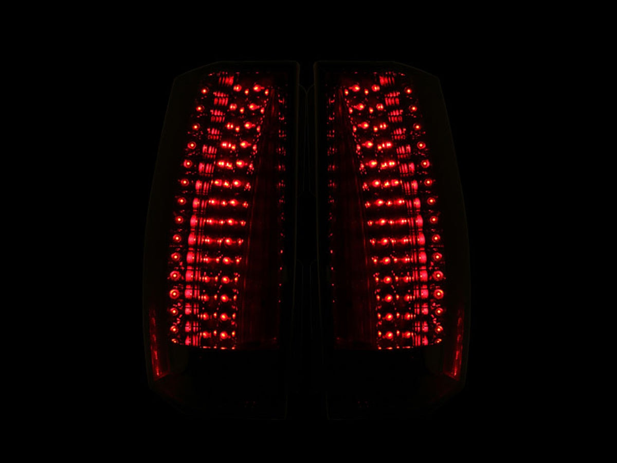 Tail Light Set LED Clear Lens Chrome Housing Pair Cadillac Escalade/ESV 2007-2014 AnzoUSA-2