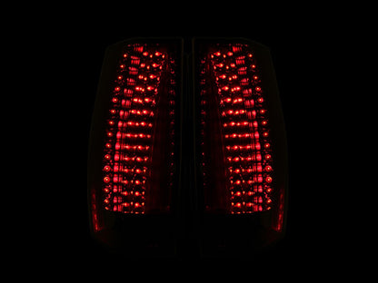 Tail Light Set LED Clear Lens Chrome Housing Pair Cadillac Escalade/ESV 2007-2014 AnzoUSA-2