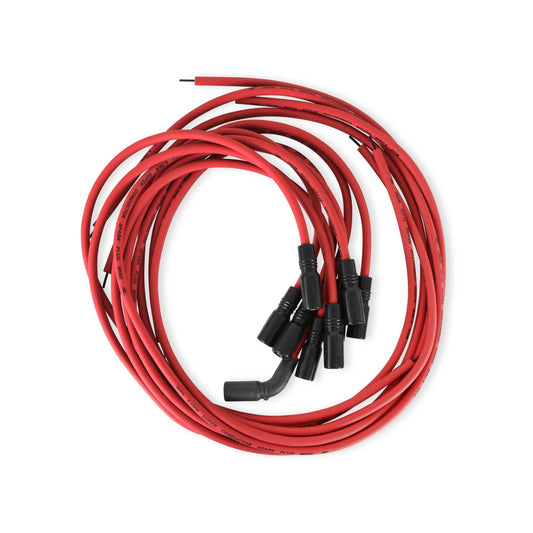 Super Conductor Spark Plug Wire Set Univ. Chevy Lt1 W/Straight Boot For Late Model GM Lt1 Engines Straight Lt1 Boots And Terminals Installed And 90 Degree Spark Plug Boots And Terminals Loose MSD Ignition