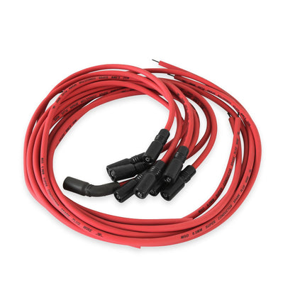 Super Conductor Spark Plug Wire Set Univ. Chevy Lt1 W/Straight Boot For Late Model GM Lt1 Engines Straight Lt1 Boots And Terminals Installed And 90 Degree Spark Plug Boots And Terminals Loose MSD Ignition-1
