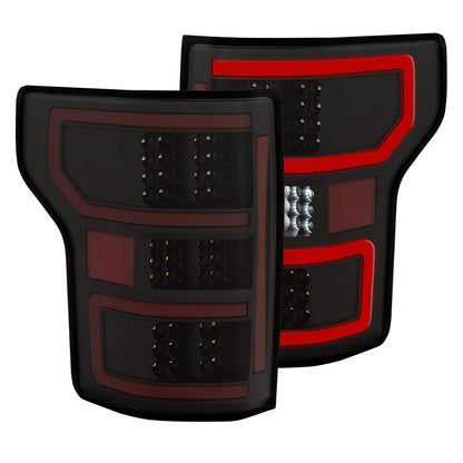Tail Light Led Taillights Black Ford F-150 2018-2020 AnzoUSA-1