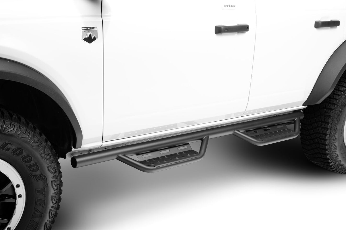 Nerf Step RS Bar Full Length (2 Step per Side) 2021-2025 Ford Bronco 4-Door Textured Black NFab-1