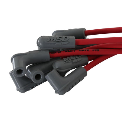 Super Conductor Spark Plug Wire Set Caprice/Impala,Lt1 5.7/4.3 '94-'96 For Use On Chevy Caprice/Impala, Lt1 5.7/4.3, '94-'96, Red Jacket MSD Ignition-2