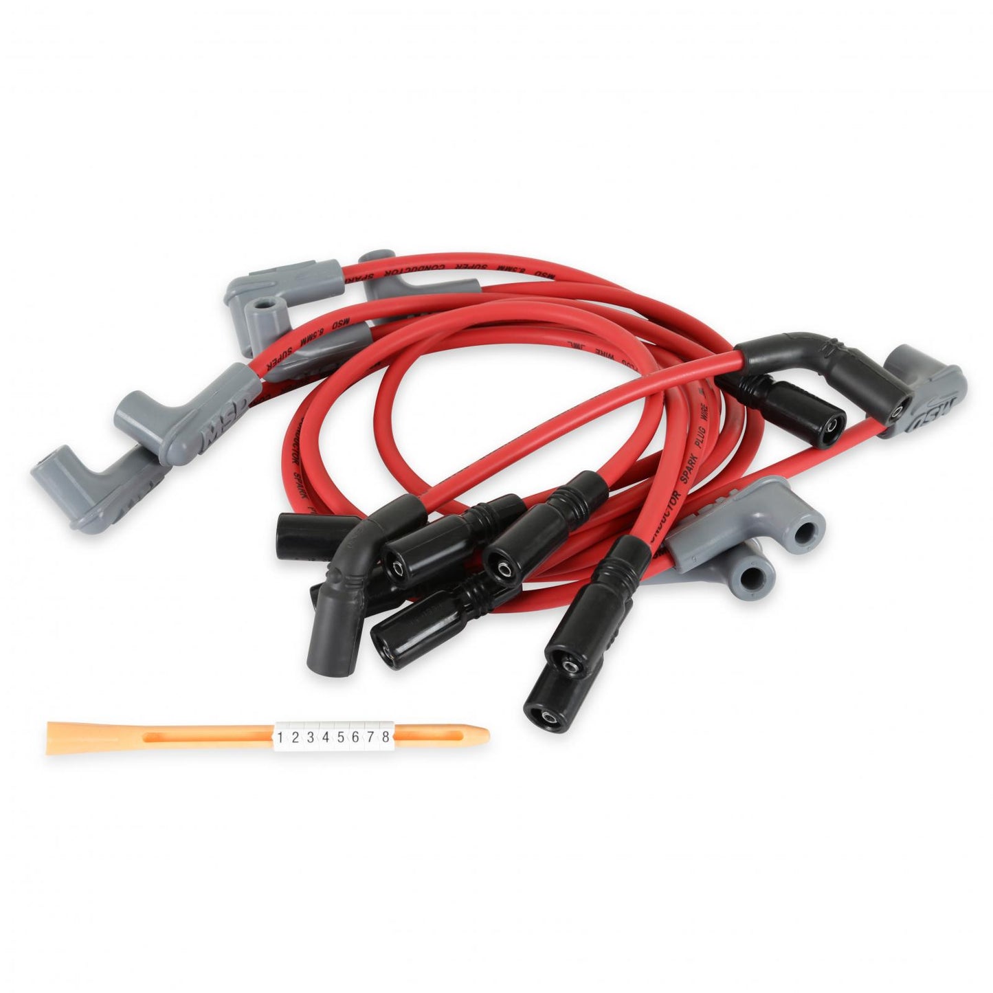 Super Conductor Spark Plug Wire Set Fits Chevy Tahoe, Sub.Vort. V8, '96-'97 For Use On Chevy Tahoe, Suburban, Vortech V8, '96-'97, Red Jacket MSD Ignition