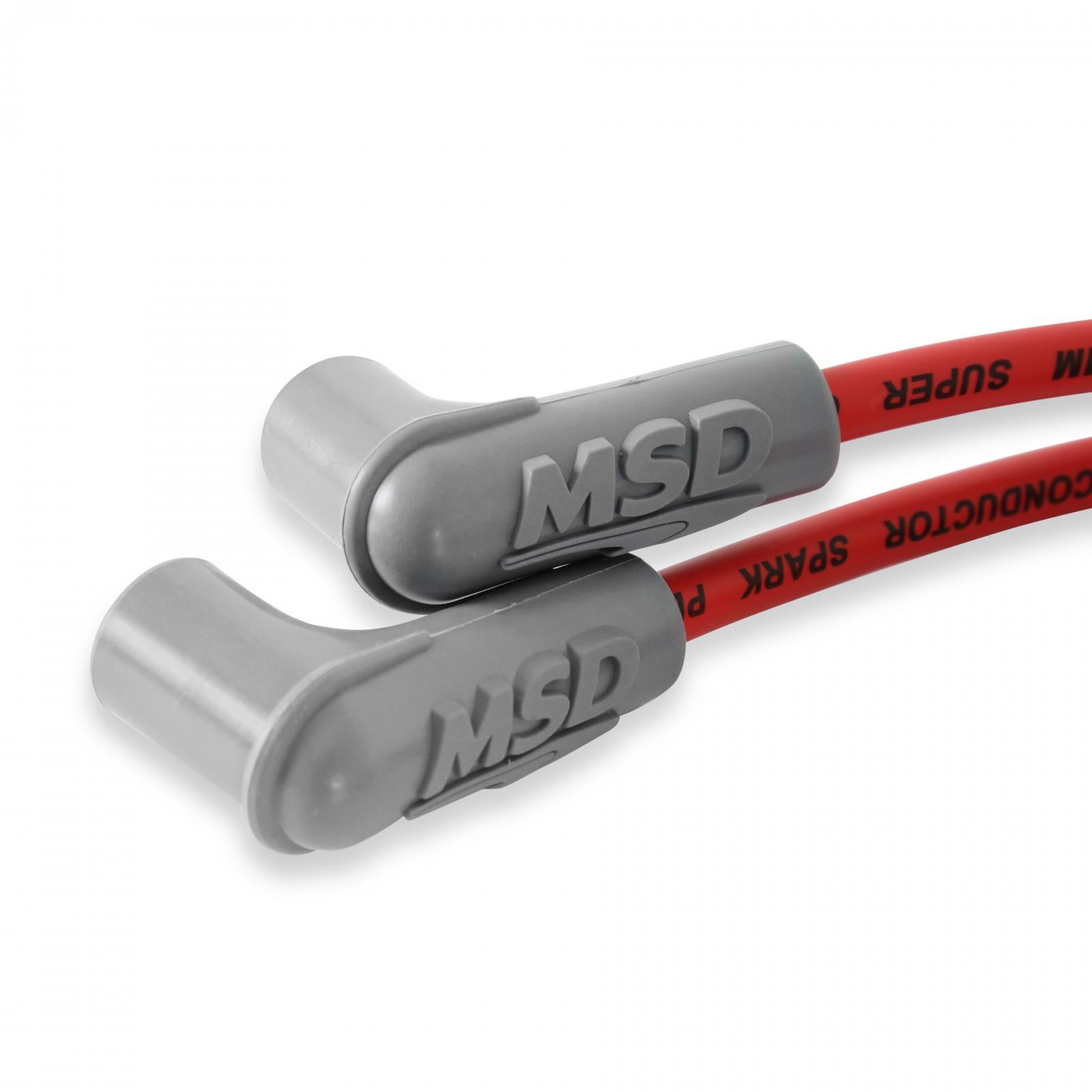 Super Conductor Spark Plug Wire Set Fits Chevy Tahoe, Sub.Vort. V8, '96-'97 For Use On Chevy Tahoe, Suburban, Vortech V8, '96-'97, Red Jacket MSD Ignition-3