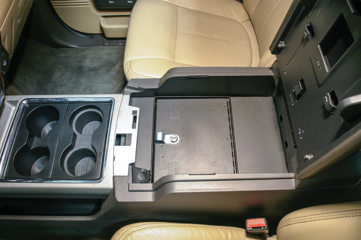 Console Safe - 11-16 F-250/350/450/550 Super Duty w/ Flow-Thru Console Black Products Tuffy Security