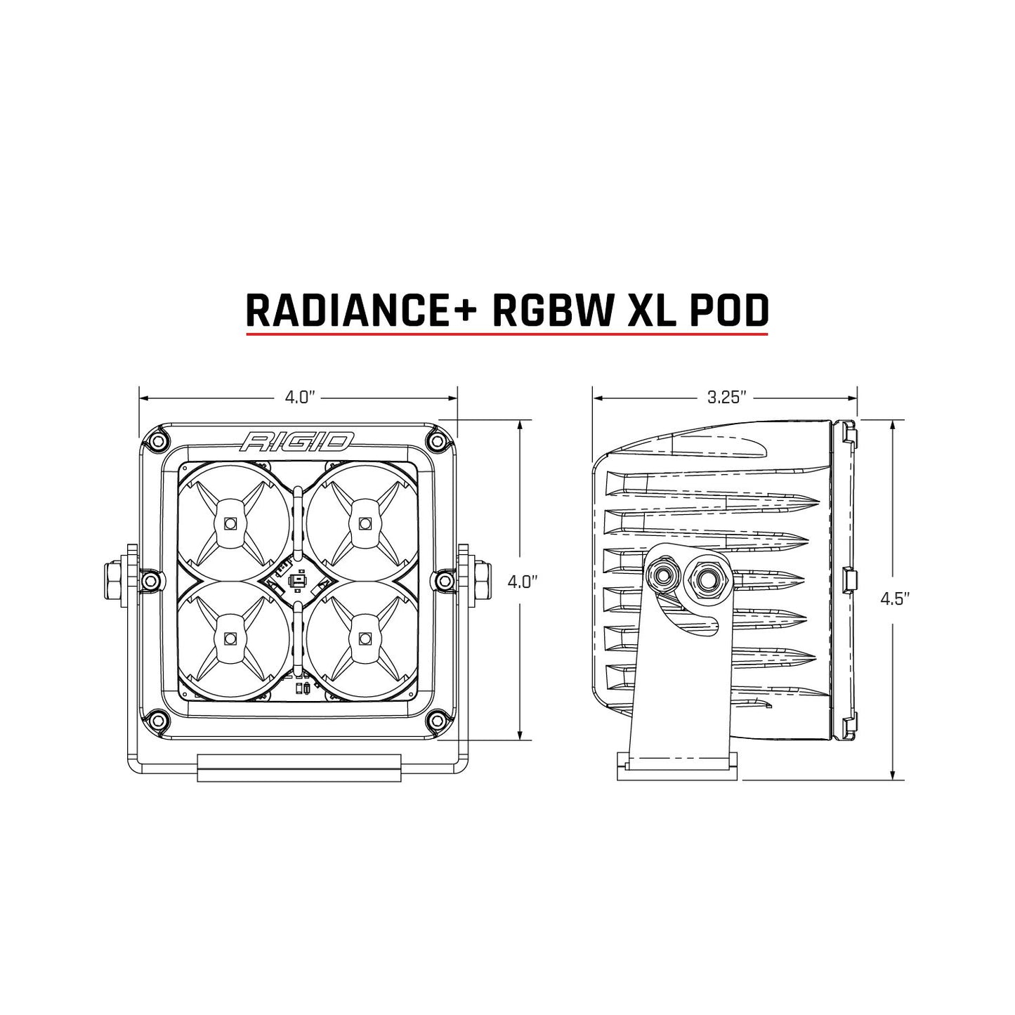Rigid Industries Radiance Plus Pod XL RGBW Pair RIGID Industries
