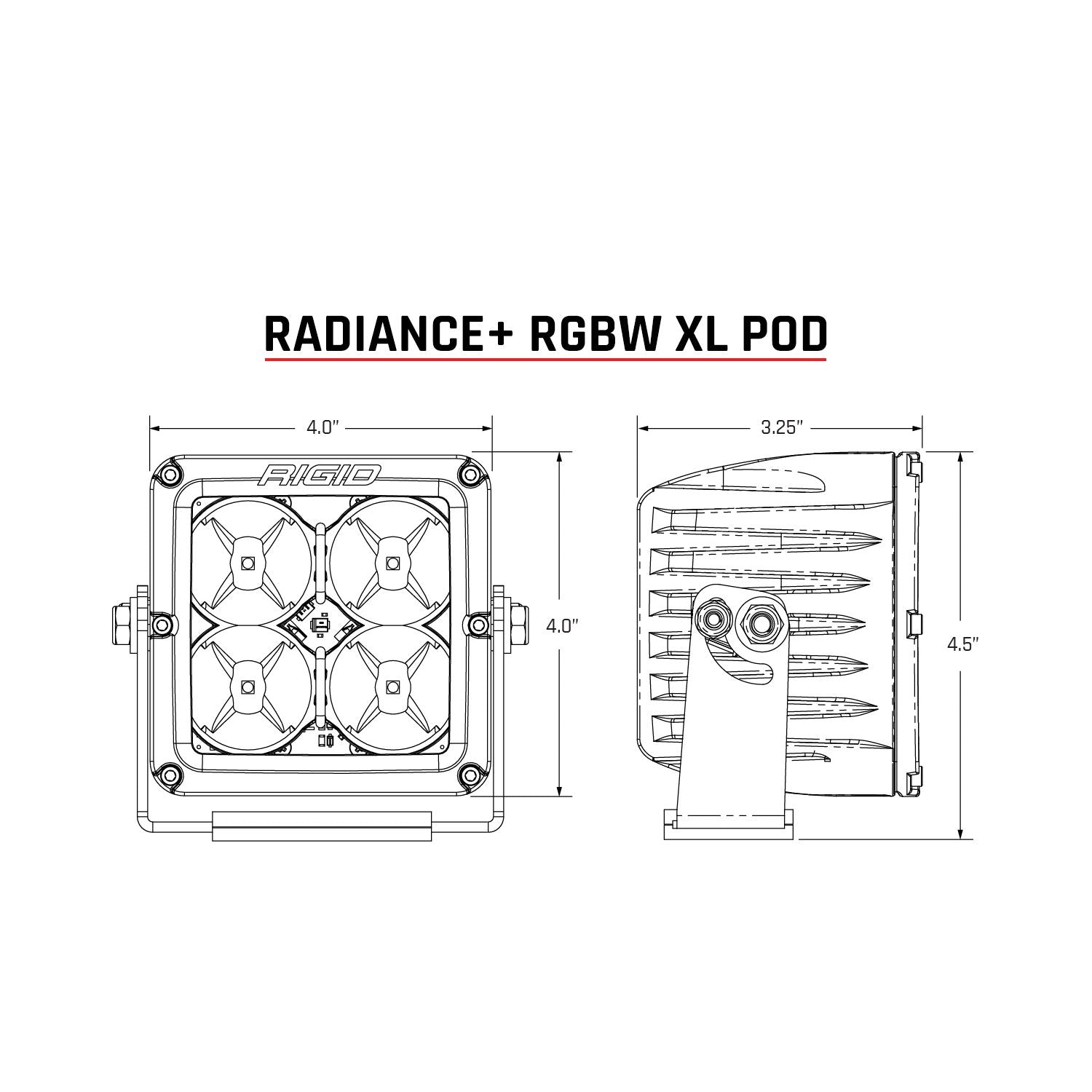 Rigid Industries Radiance Plus Pod XL RGBW Pair RIGID Industries